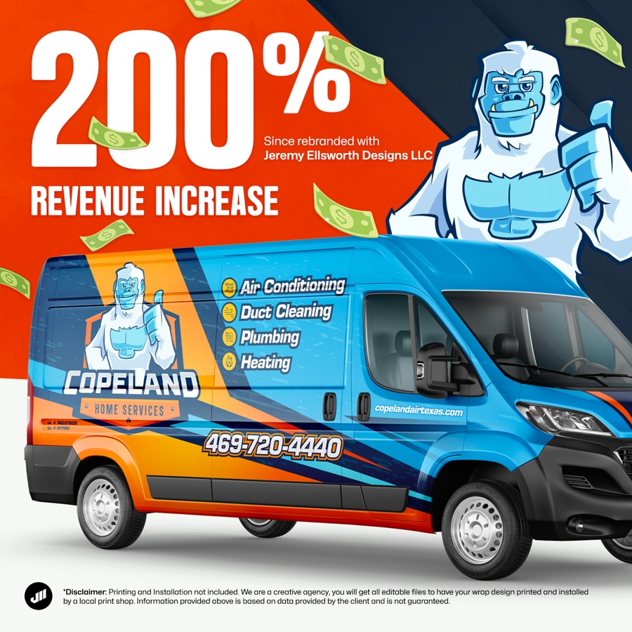 Customer revenue increase since rebranding with je.design